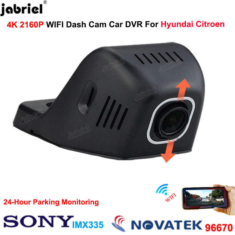 4K 2160P Wifi Dash Cam Car Dvr For Hyundai Solaris Tucson Kona Ioniq ...