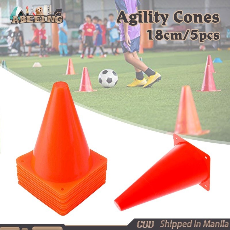 5Pcs Plastic Agility Cones 18cm Soccer Cones Traffic Cone Sport ...