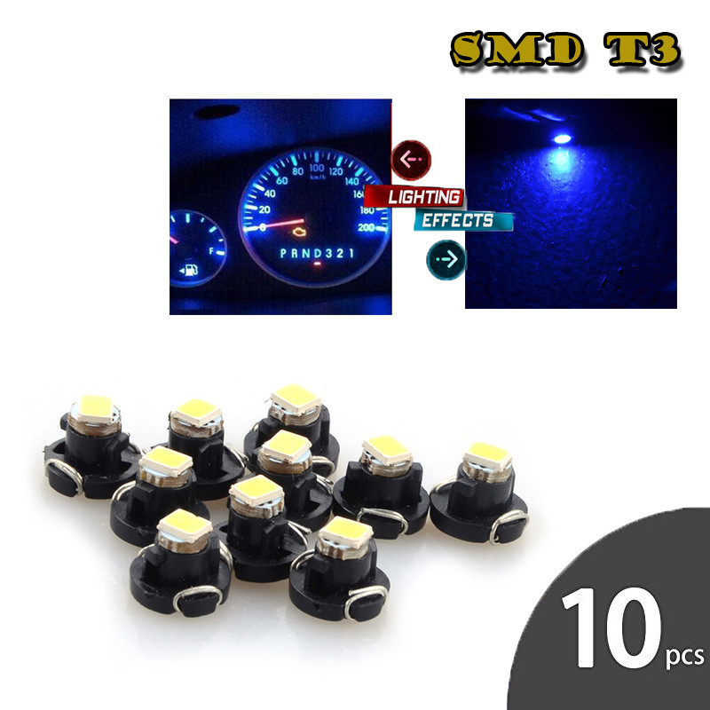 10 Pcs T3 Dashboard Light LED SMD 3528 Led Bulb Indicator Light Bulb ...