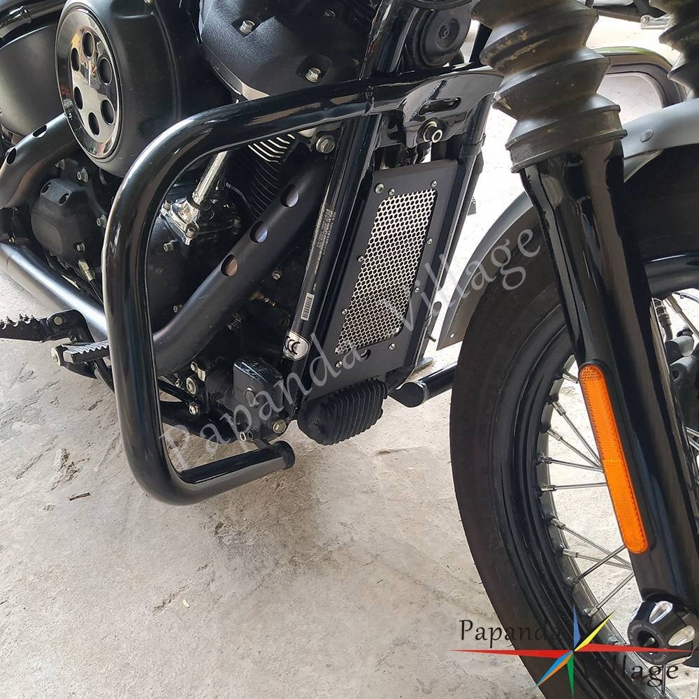 Radiator Guard Protector Oil Cooler Grille Cover For Harley FLSB FLSL ...