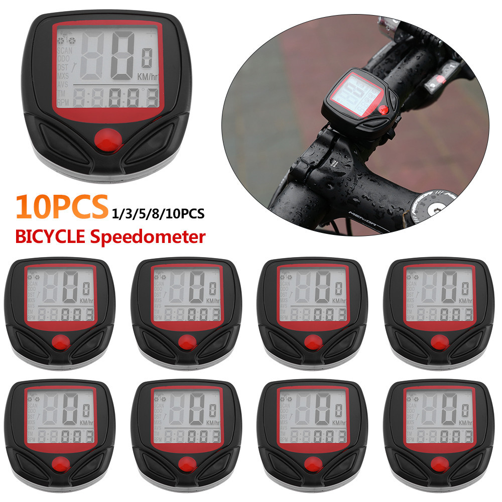 110PCS MTB Bicycle LCD Digital Display Wireless Speedometer Waterproof Road Bike Computer Speed