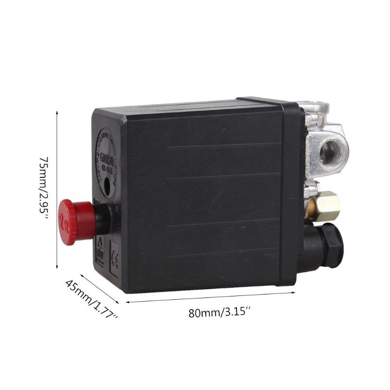 Heavy Duty Air Compressor Pressure Switch Control Valve 90-120PSI 1/4 ...