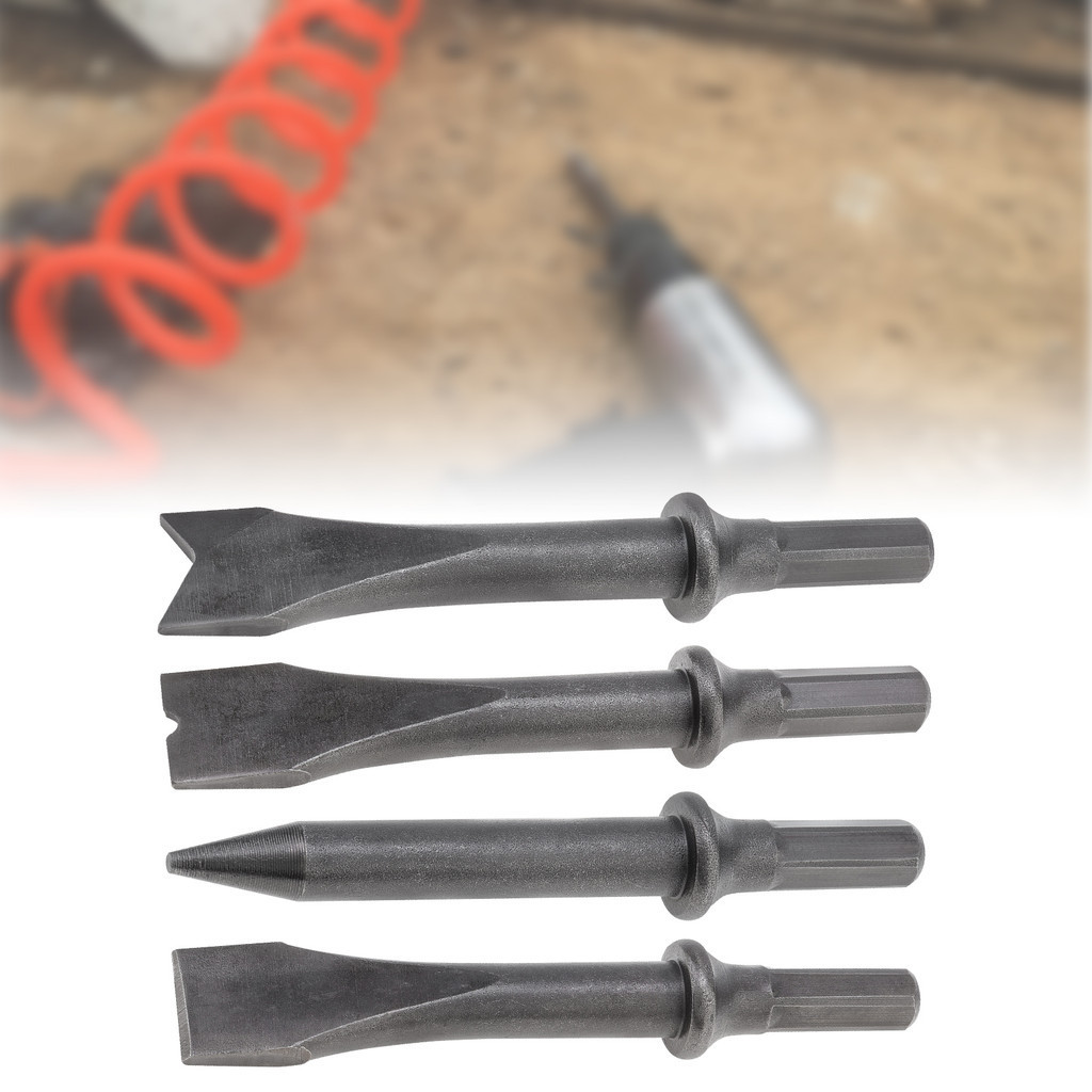 4pcs Air Hammer Chisel Set Hexagonal Shank Heavy Duty Air Impact Head ...