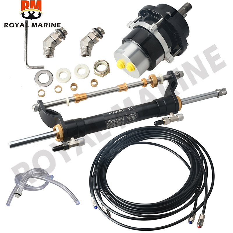 150HP Hydraulic Outboard Steering Kit Boat Marine System, Built-in Two-Way Lock Cylinder For Single-engine Use Only - Foto 8