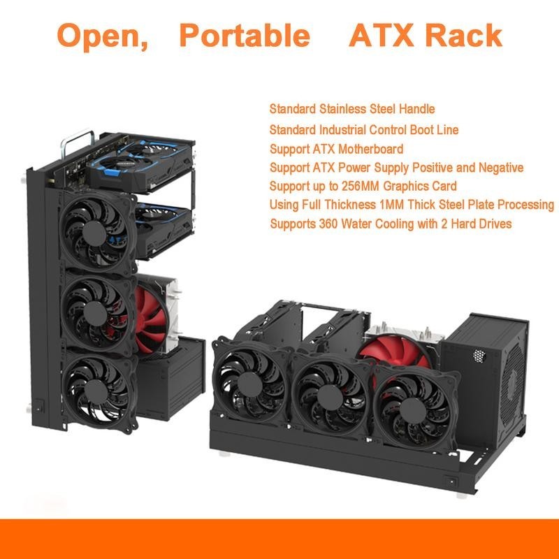 DIY Computer Motherboard Case Rack Personality ATX/M-ATX/ITX Open ...