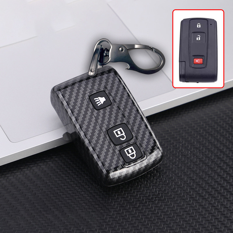 Carbon Fiber Car Remote Key Case Cover Shell For Toyota Prius 2004 2005 ...