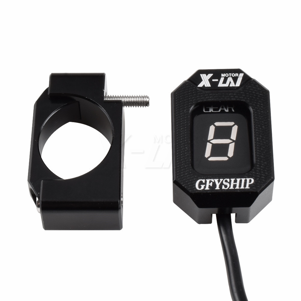 Waterproof Motorcycle Digital Speedometer Gear Display 1-6 LCD Speed ...