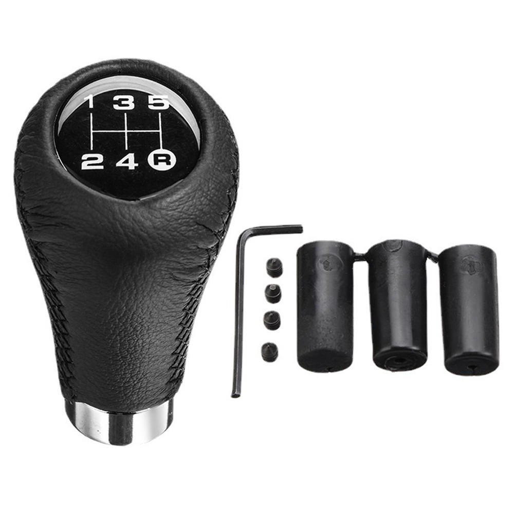Universal Leather Car Gear Shift Knob AT MT ARM Manual Stick Lever Pen ...