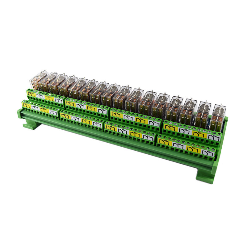 Huaqingjun 16-Channel DPDT Relay Module 24VDC G2R-2 Electromagnetic 5A ...