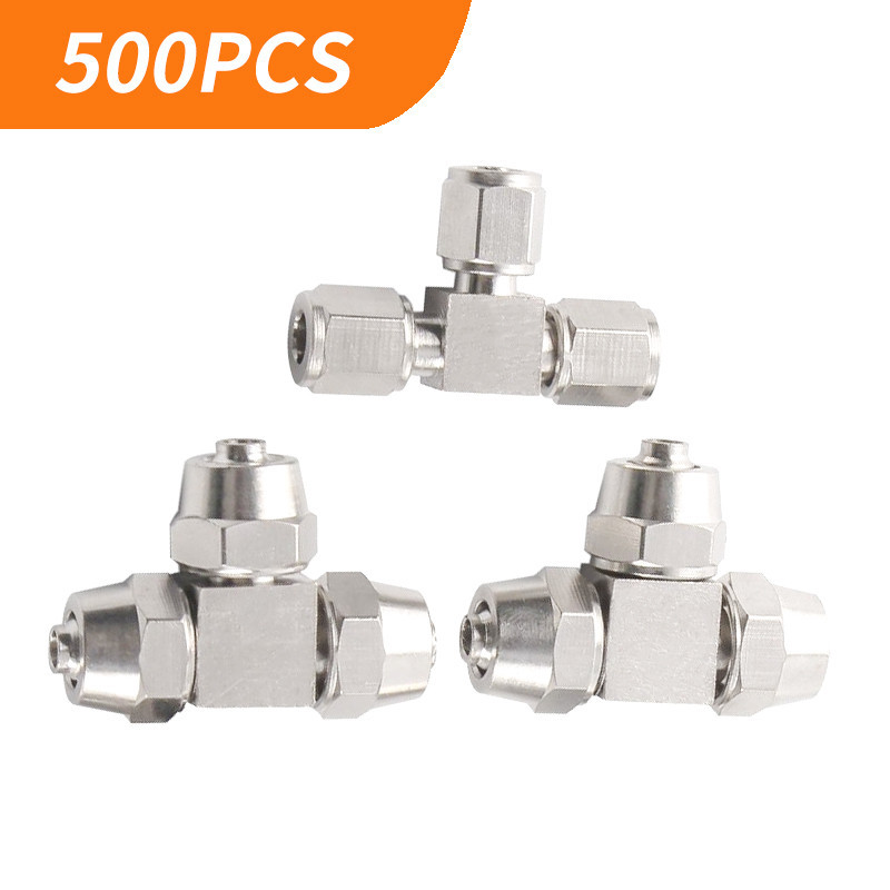 Quick twist Tee 500PCS/LOT KL-PE4/6/8/10/12/14/16 Copper Nickel Plated ...