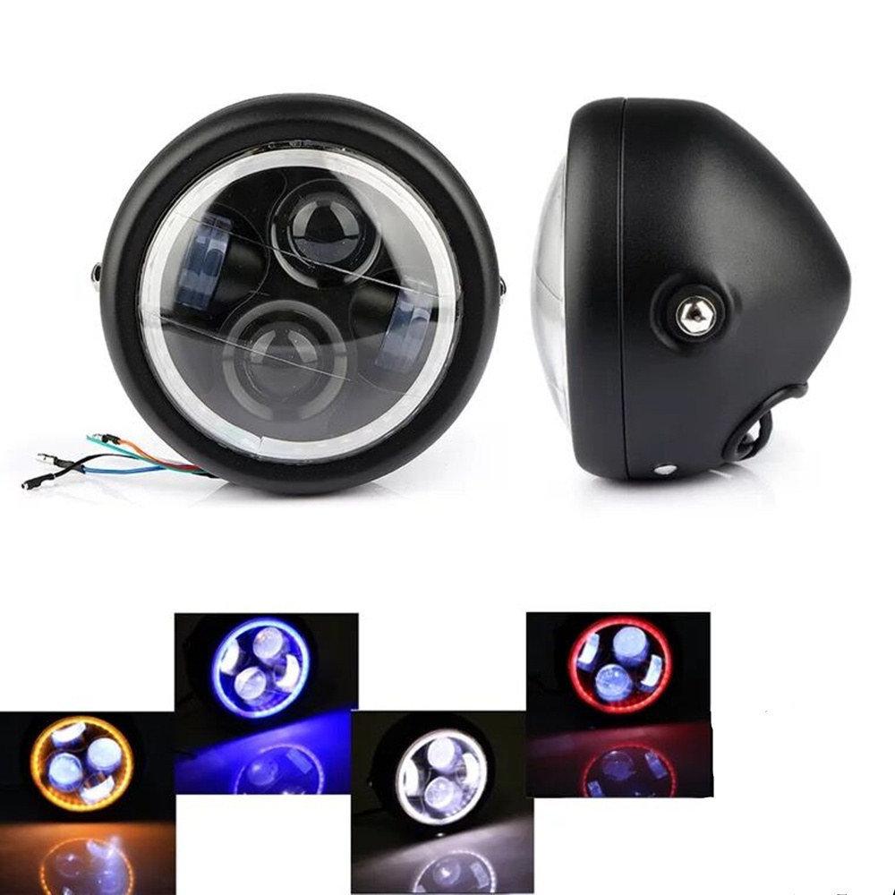 New 6.5 inches Modified Motorcycle LED Headlight Retro Motorcycle for ...
