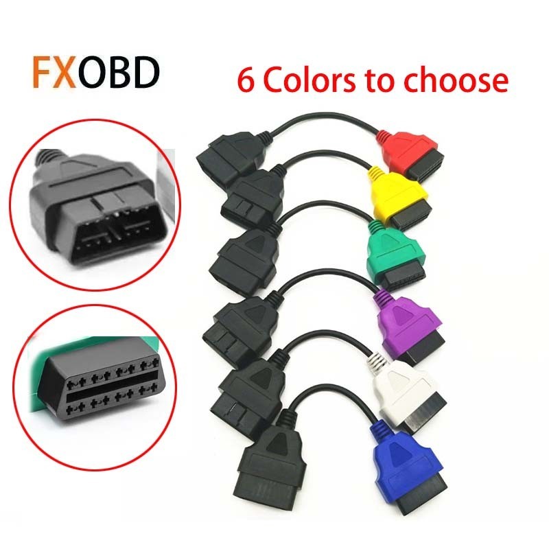 6 colors OBD2 Car ECU Scanner Connector Scan For Fiat MultiECUScan ABS ...