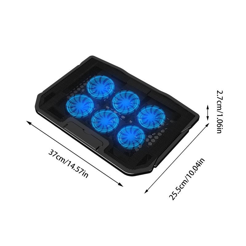 Laptop Cooler Laptop Stand 6 Fans Computer Fan Base Game Laptop Cooler ...