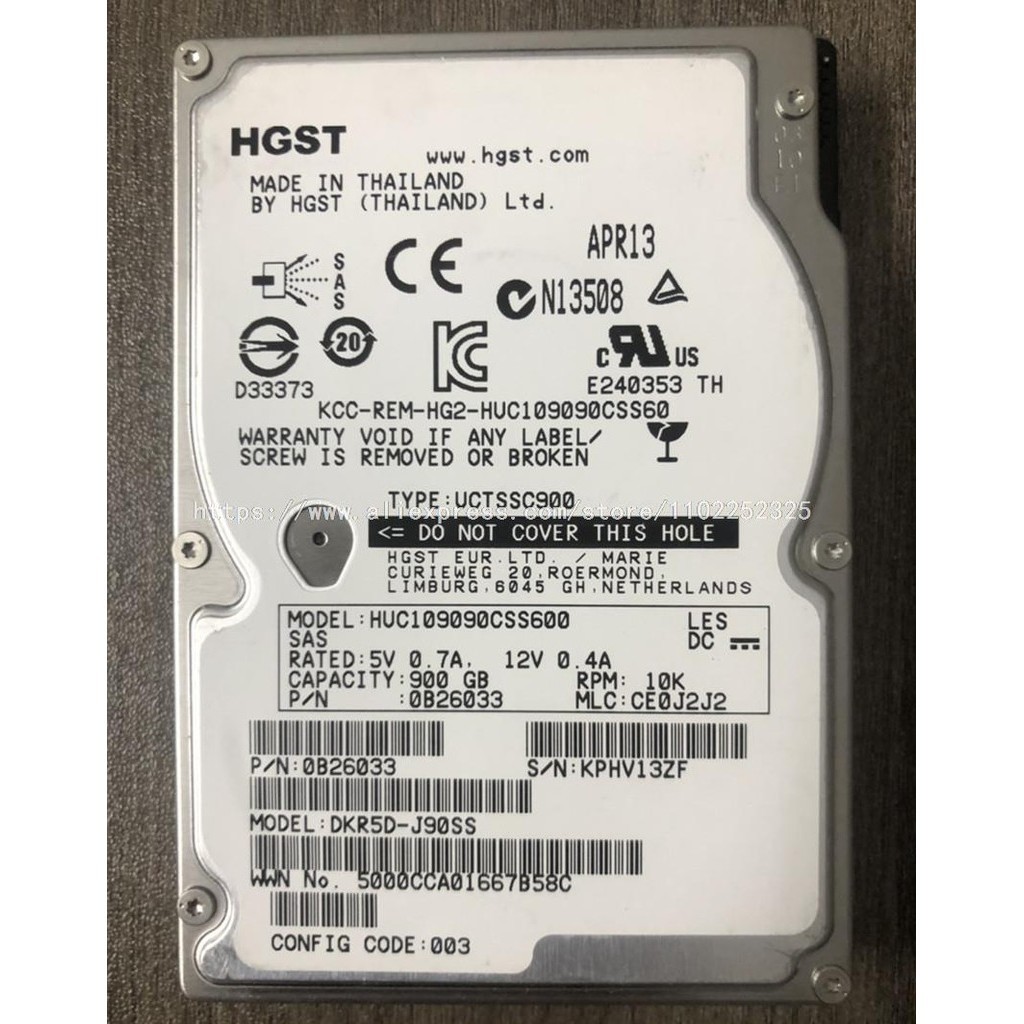 ۞For HGST HUC109090CSS600 900GB 10K 2.5\" 6Gb/s 64M SAS HDD Hard Drive ...