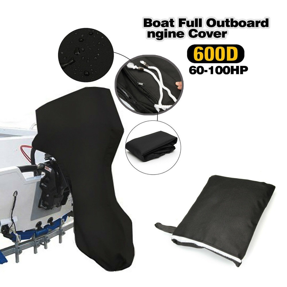 Engine Cover UV-Proof Waterproof 600D Full Outboard Motor Cover Heavy ...