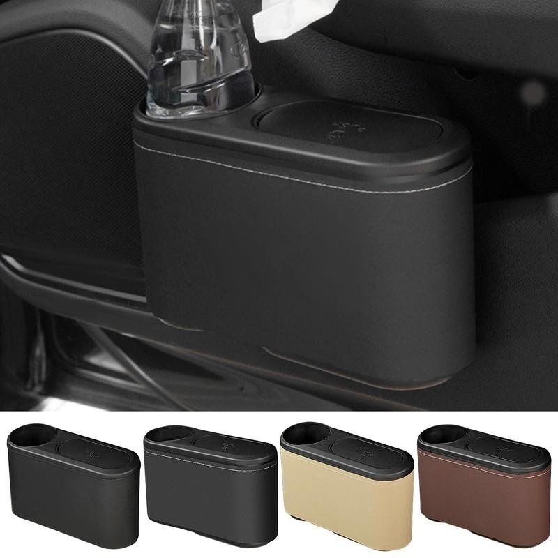 Car Trash Can Bin With Lid Garbage Dust Case Storage Box Universal ...