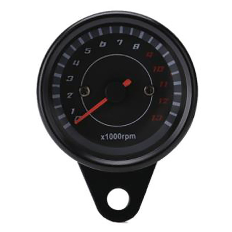 12V Universal Motorcycle Tachometer Tacho Gauge Speedometer With LED ...