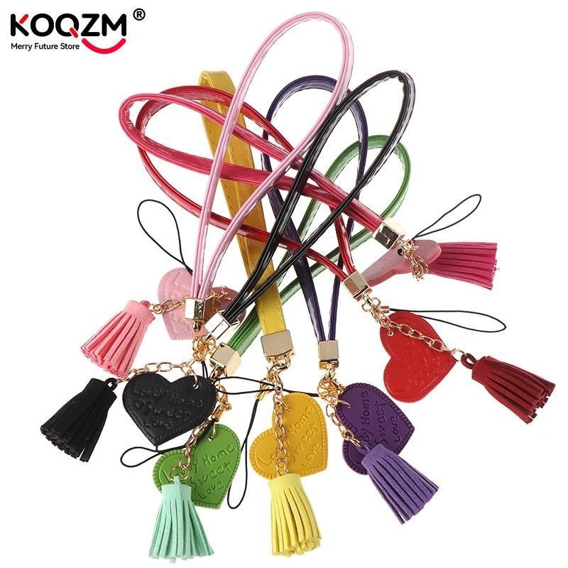 Love Heart Tassel Hand Wrist Lanyard Phone Straps Camera USB Flash ...
