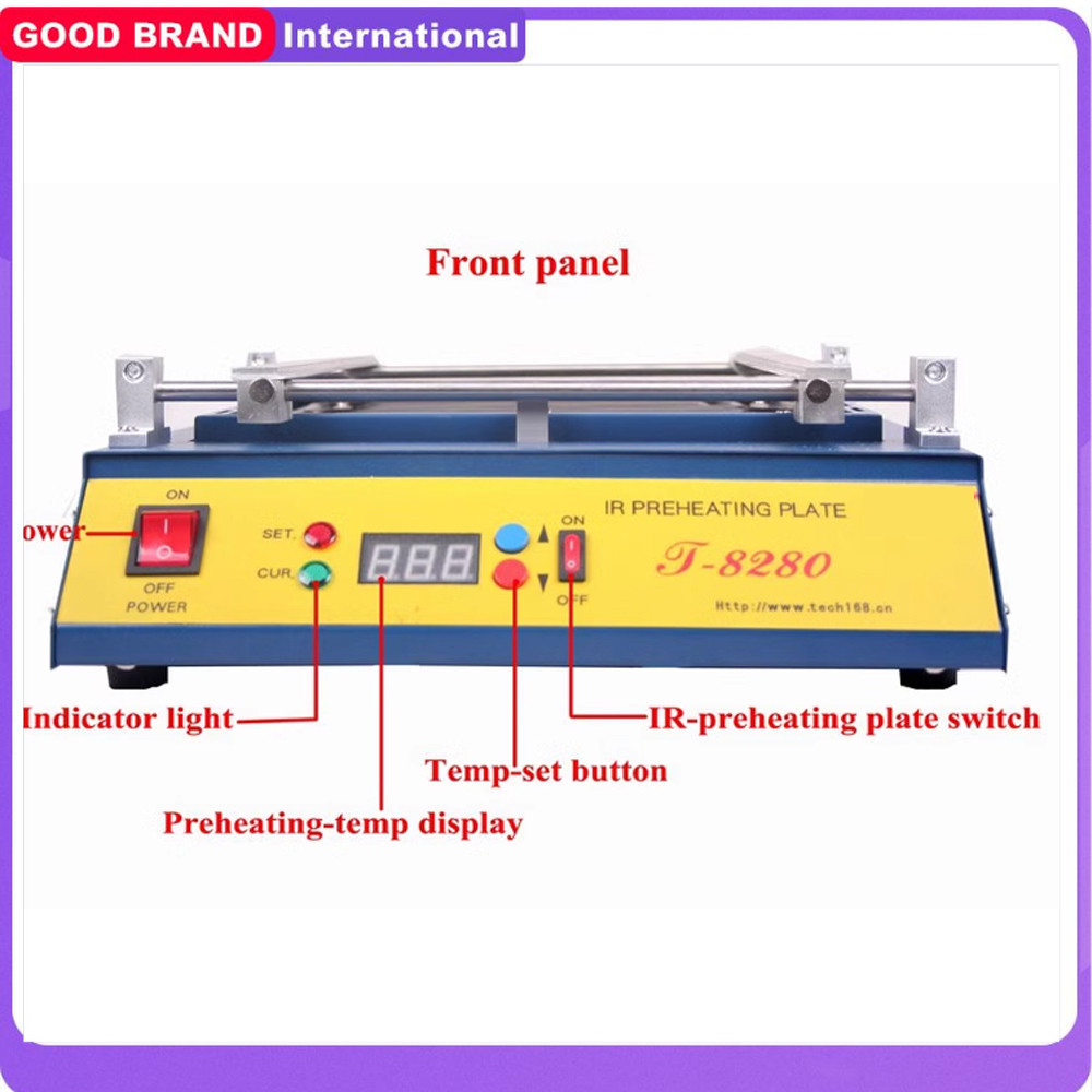 ☾220V or 110V Puhui T8280 PCB Preheater IR Preheating Plate T-8280 IR ...