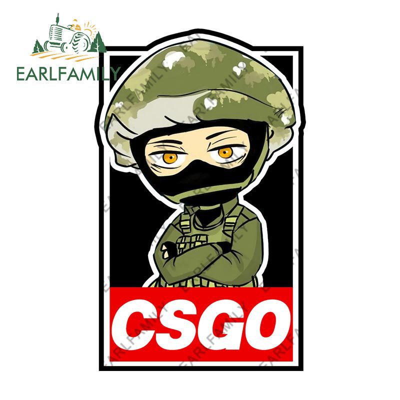 ☁EARLFAMILY 13cm x 8cm for CSGO Sunscreen Car Stickers Graffiti RV JDM ...