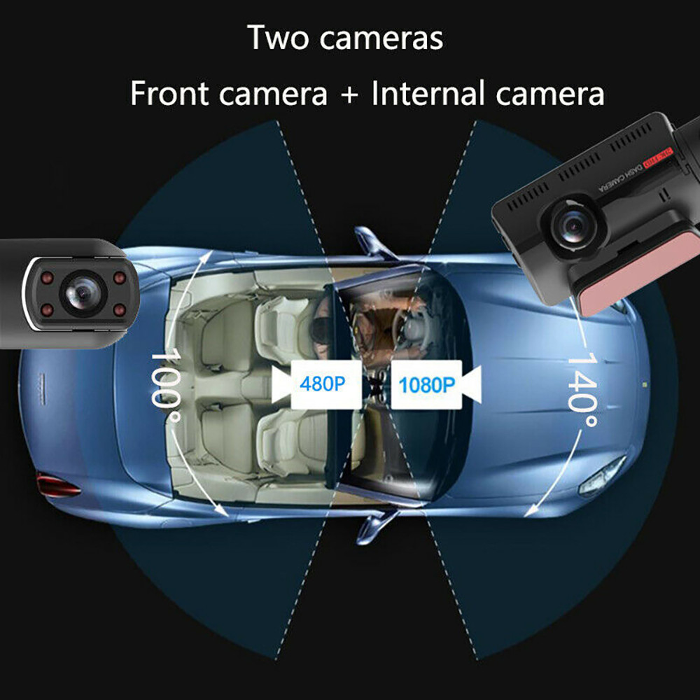Car DVR 1080P Full HD Dash Cam Inside Camera Rear View Vehicle Drive ...