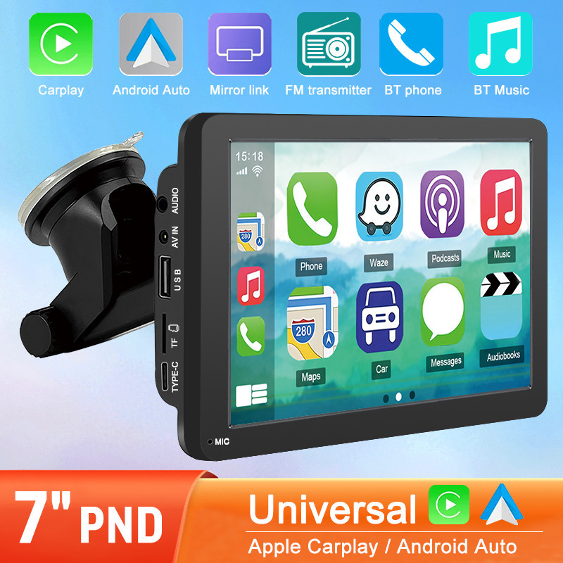 7 Inch Car Stereo Wiressless Carplay Android Auto Car Radio Multimedia ...