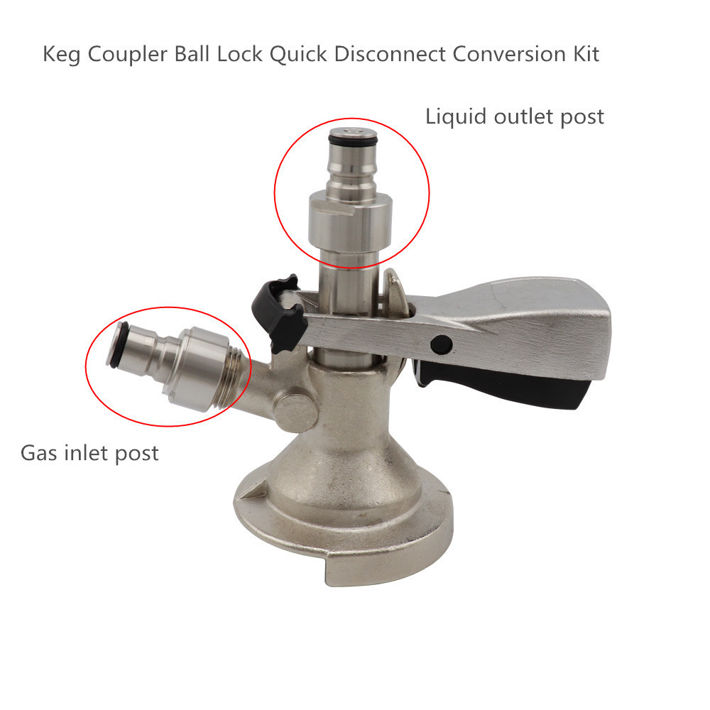 Carbonation Cap Ball Lock Post Conversion Kit, Convert to Ball Lock Keg ...