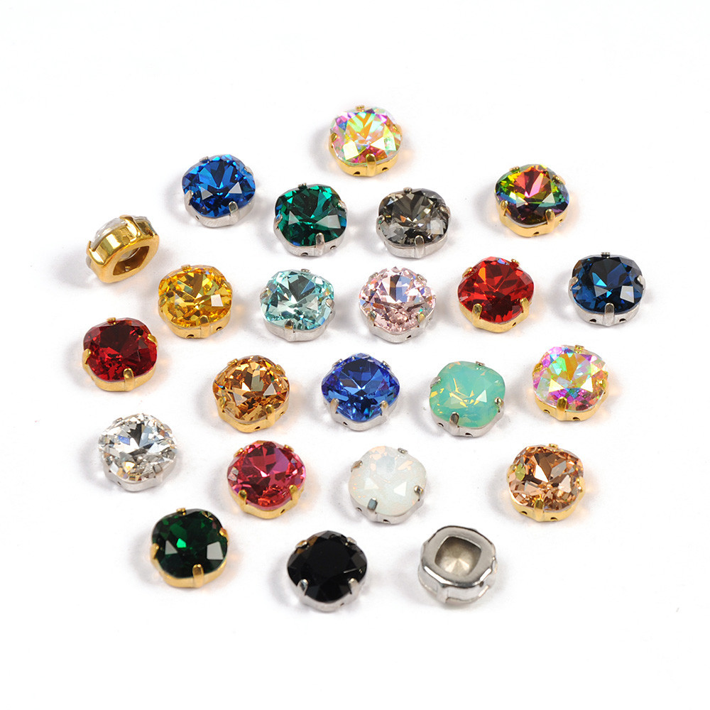 YANRUO 4470 Cushion Cut Empty Claw Setting Copper Square Sew on ...