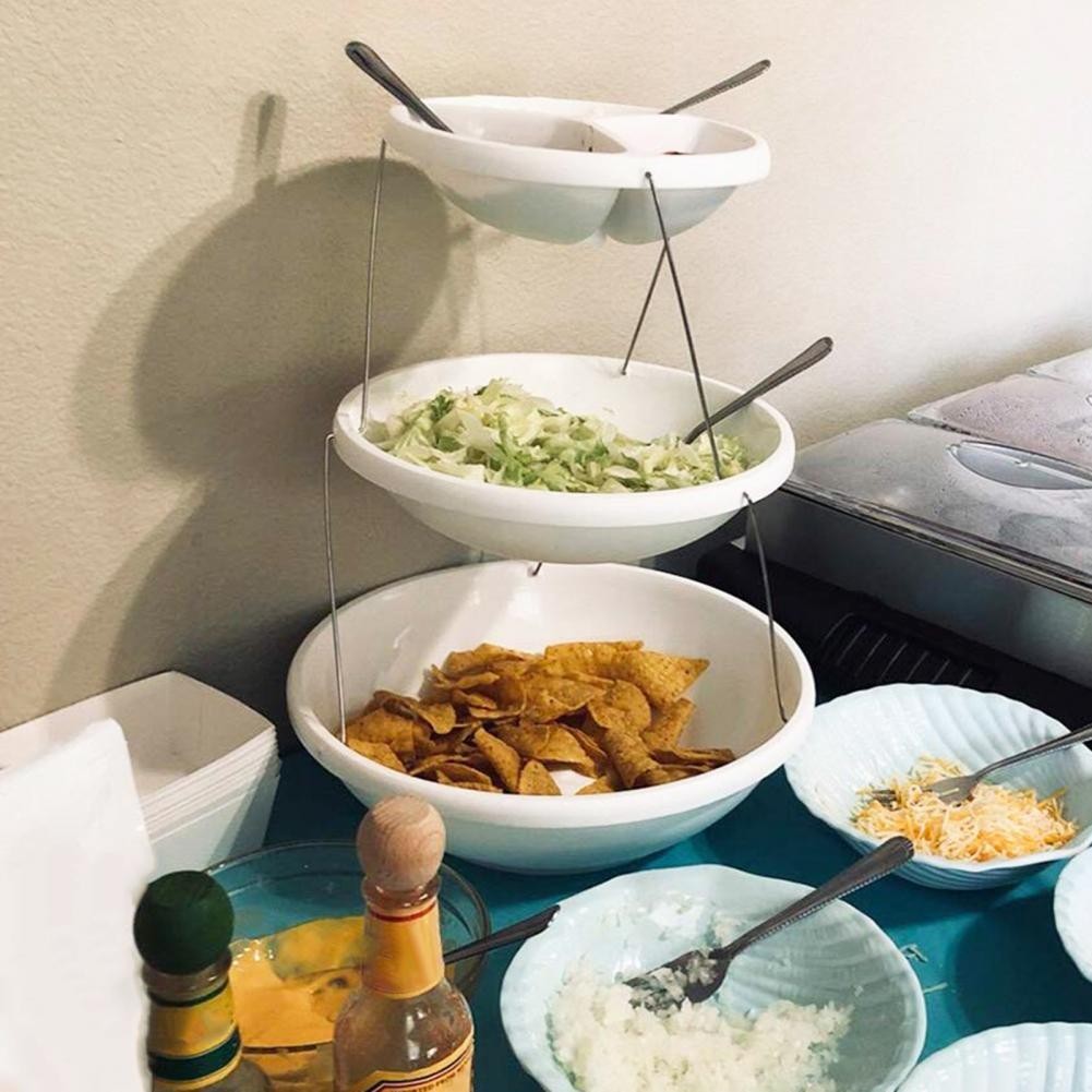 ☢Collapsible Bowl Folding Bowl Collapsible Nesting Plastic Platter 2/3 ...