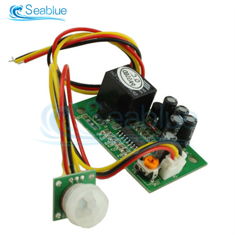 DC 12V Relays Timer Motion Sensor Module Infrared Human Body Induction ...