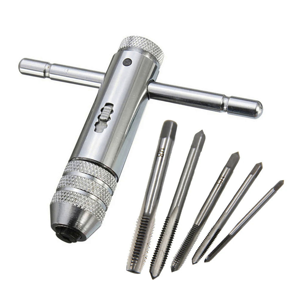 New Listing M3-M8 Adjustable Ratchet Wrench 5pc Hand Tap Tapping ...