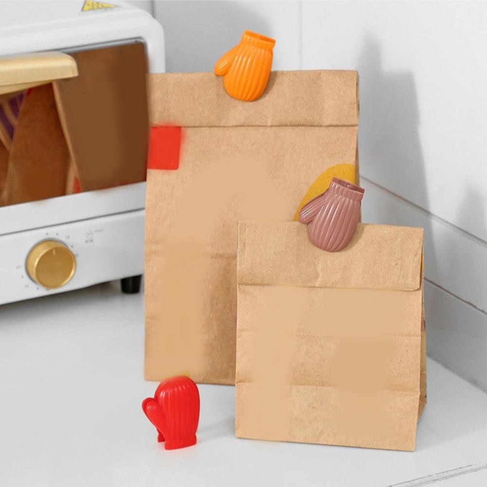 Easy-open Bag Clips Airtight Seal Chip Bag Clips Set Mini Glove Shaped ...