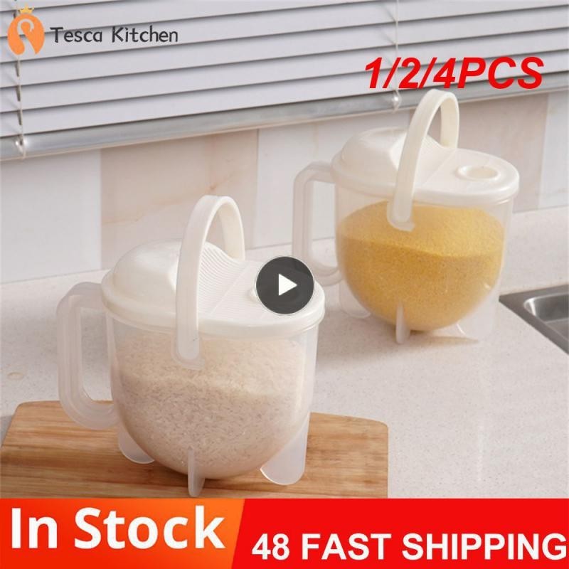 1/2/4PCS Convenient Kitchen Plastic Cleaning Quick Wash The Rice Device ...