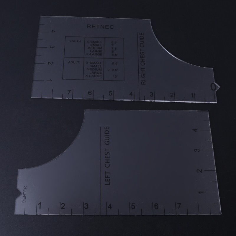 ⊹T-Shirt Ruler Guide Alignment Tool PVC T Shirt Ruler to Center Designs ...