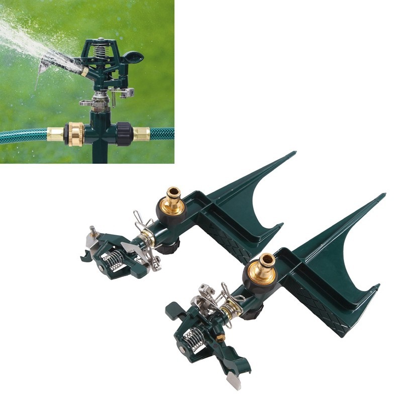 Impact Sprinkler Head On Metal Step Spike, Heavy Duty Lawn Sprinkler ...