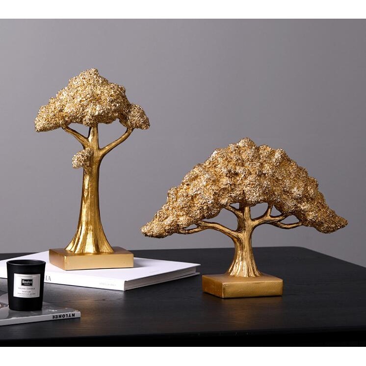 Modern Resin Fortune Tree Ornaments Fengshui Home Livingroom ...