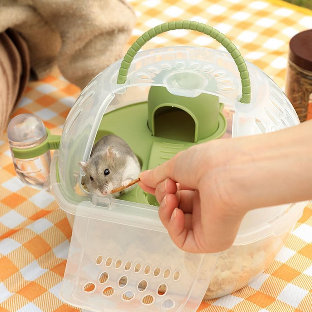 Hamster Cage Hand-held Gift Keep Warm Small Animal Hamster Go Out Box ...