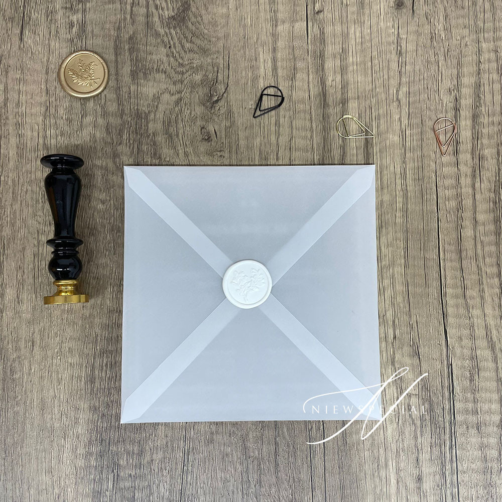 Minimalist Custom Invitation Square Personalised Clear Acrylic Wedding ...