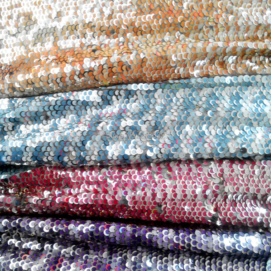 Red blue Orange Purple Sequin Flap fish lace fabric african fish scale ...