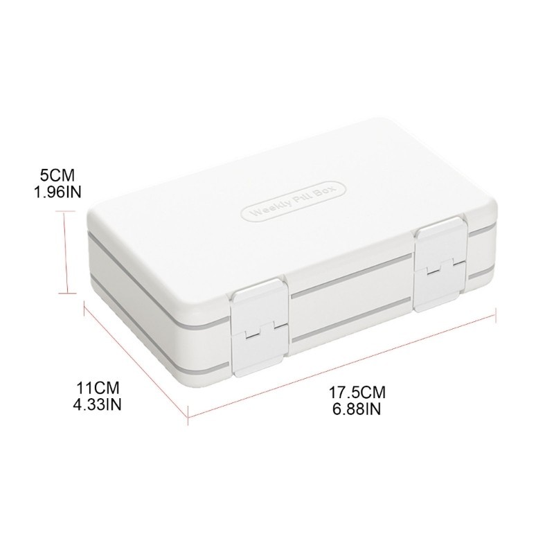 Portable Double Layer Box Tablets Storage Container mYk\2X FIQ | Shopee ...