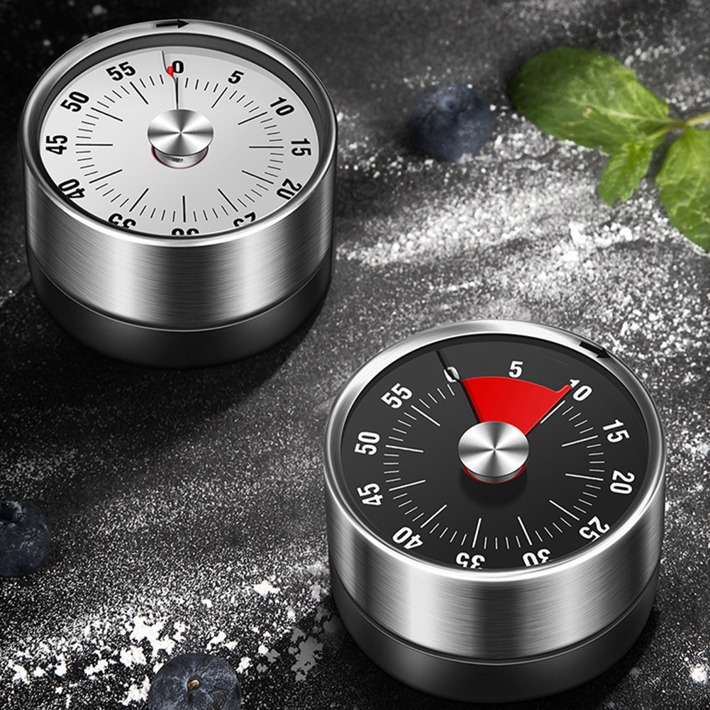 Visual Timer Mechanical Kitchen Timer Stainless Steel 60-Minute ...