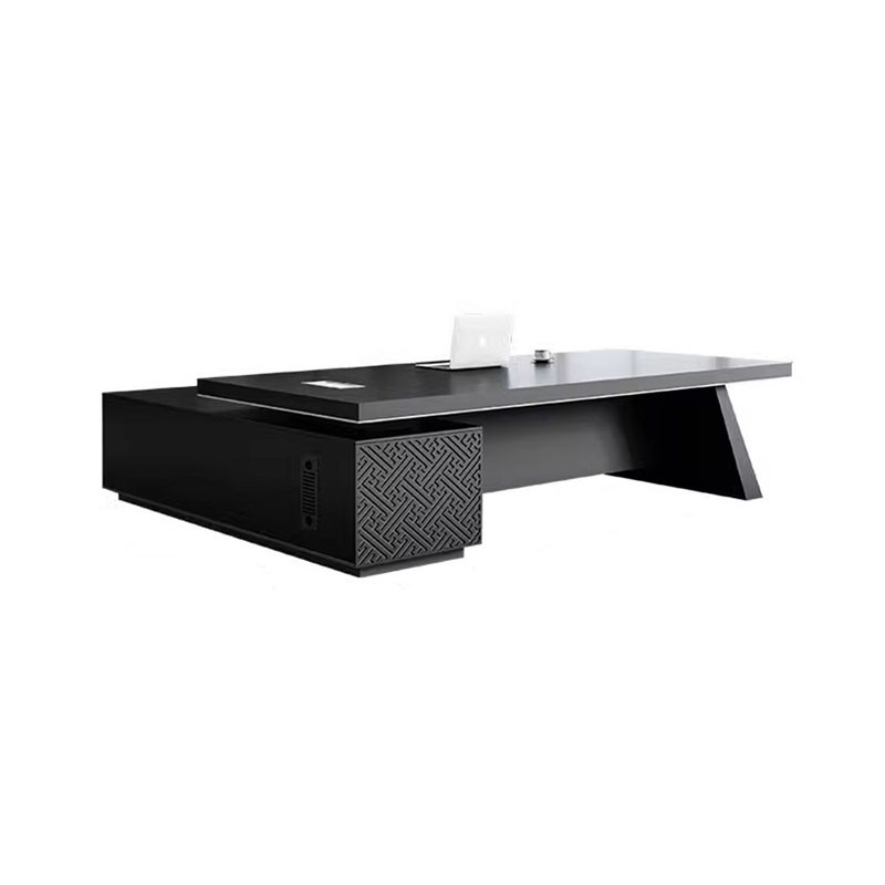 Minimalist Reception Office Desk Drawers Corner L Shaped Executive ...