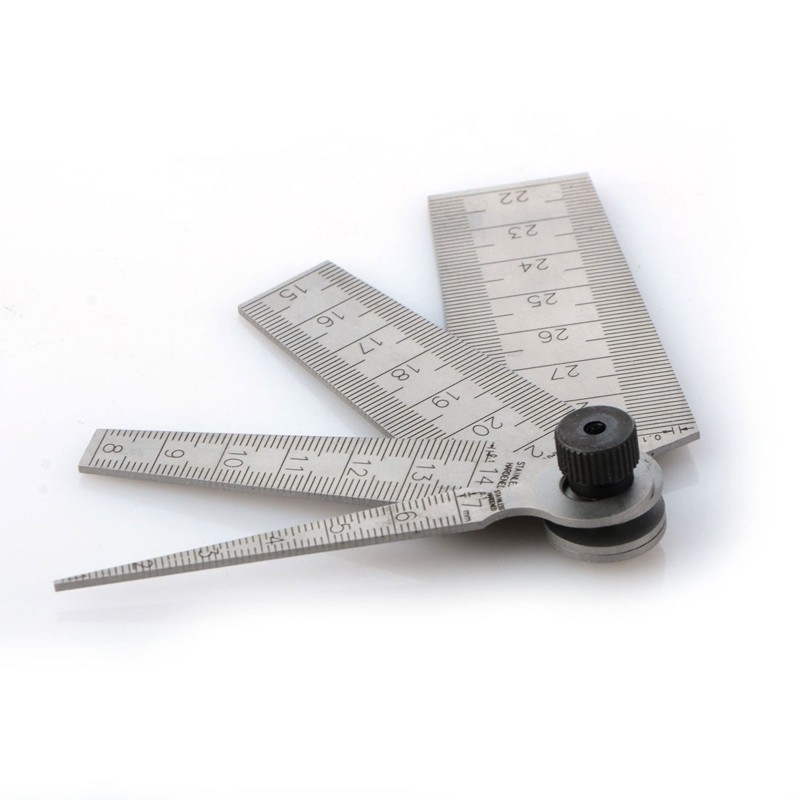 4 Pcs Stainless Steel Welding Taper Feeler Gauge Rulers Hole Inspection ...