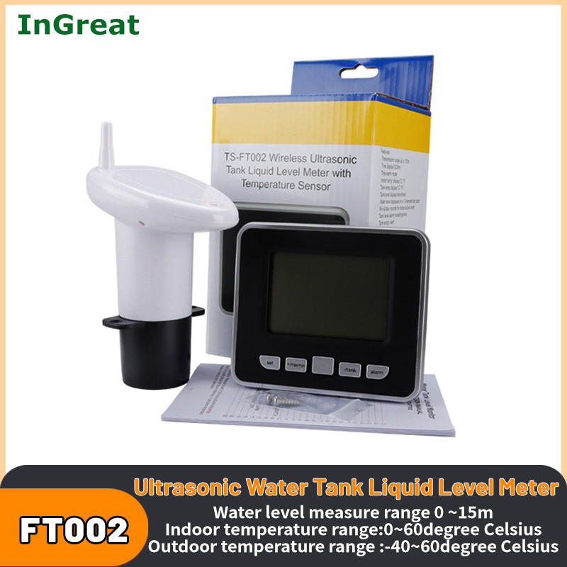Ultrasonic Water Level Sensor Water Level Meter Wireless Water Tank ...