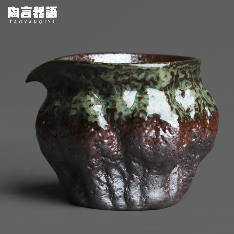 Wood-burning fire marks stone pattern trumpet hand grab tea cup ...