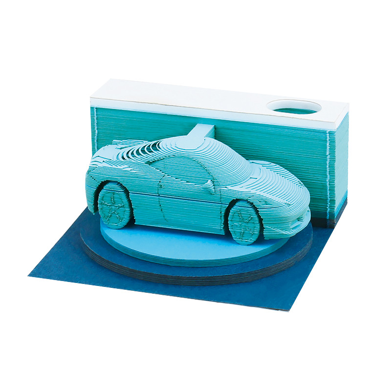 Omoshiroi Mini Block 3D Notepad Car 3D Paper Model 155Sheets 3D Memo ...