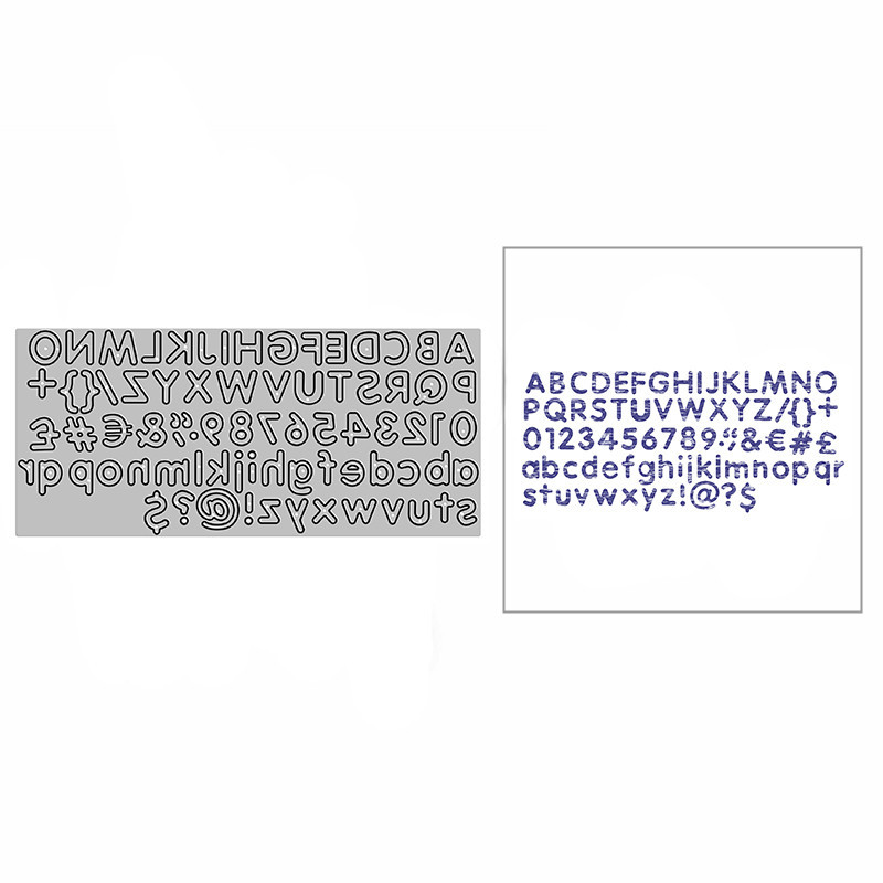 New Alphabet Number Bold Script Craft Embossing Mold 2021 Metal Cutting ...