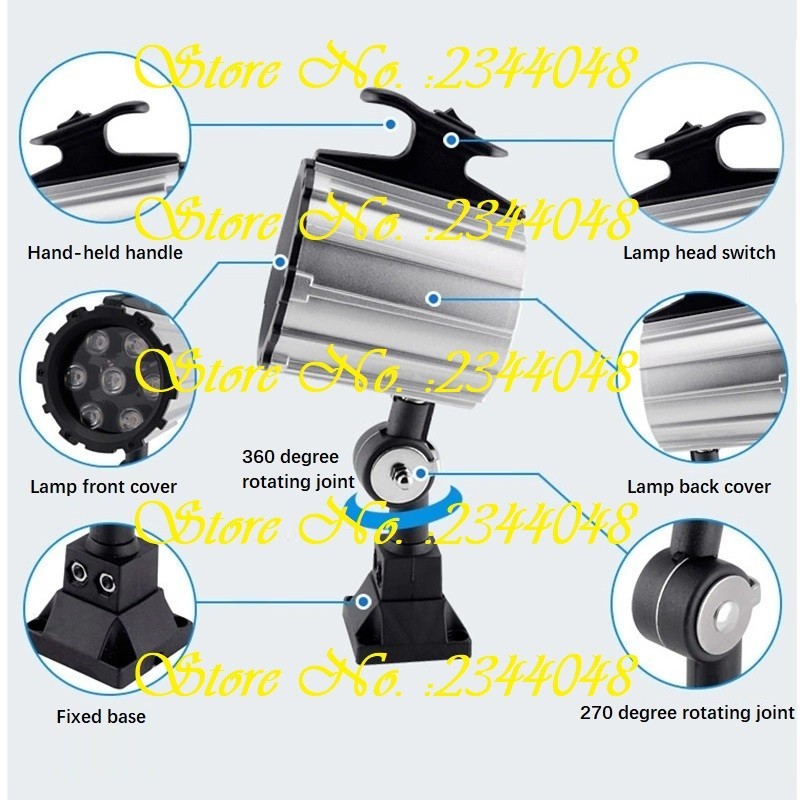 LED machine tool work light 24V/220V/110V machine tool long arm ...