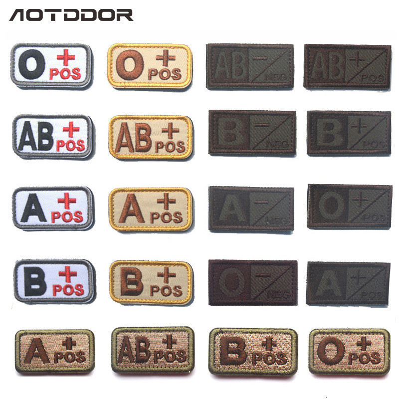 PVC Blood Group Logo Drip Medallion A+ B+ AB+ Iron Patches for Clothing ...