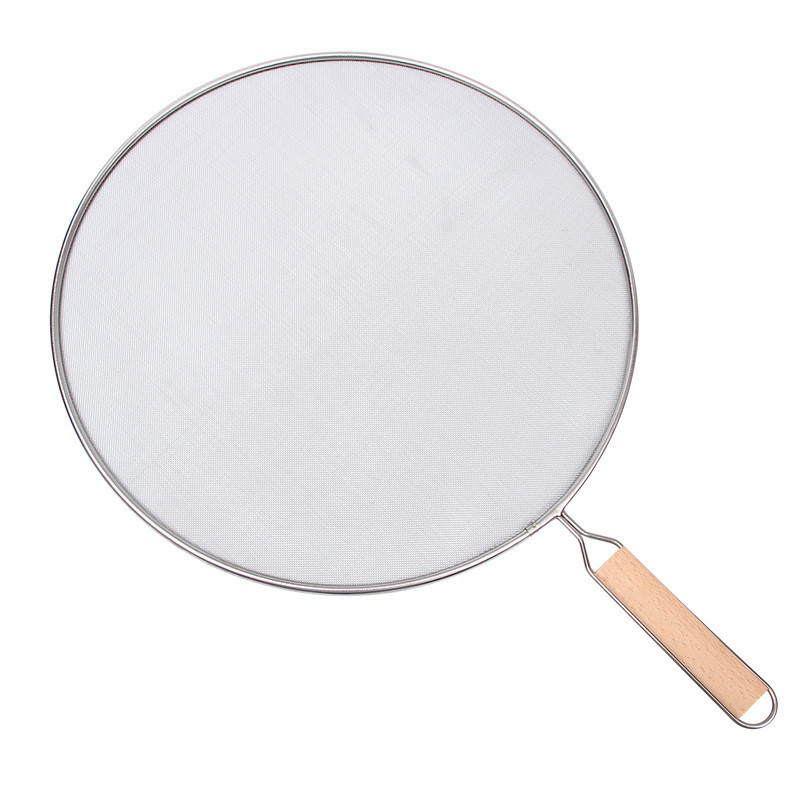 Stainless Steel Splatter Screen Mesh Pot Cover Silver Oil Frying Pan ...